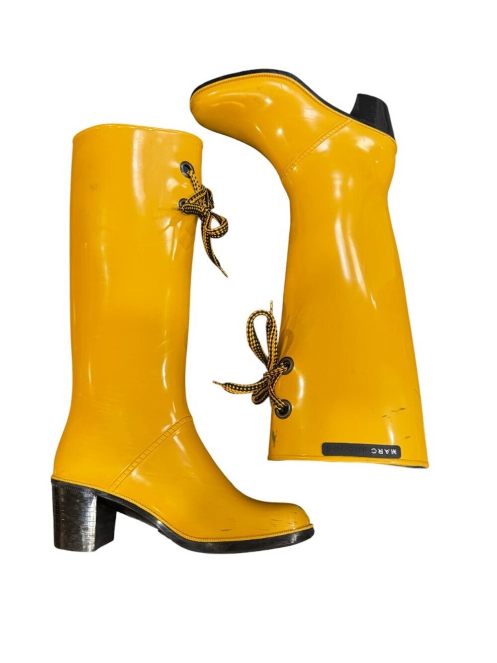 Marc Jacobs Yellow Wellington Rain Boots Made in Italy Size 38 / US 7
